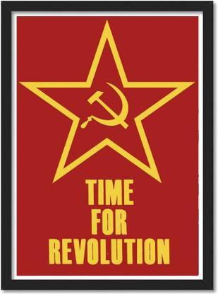 Communism Ar Framedt Poster for Room & Office (10 Inch X 13 Inch, framed Paper Print