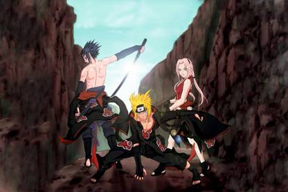 Rasengan in Action: Animated Naruto Art Print: on 300gsm Best Quality Paper with Gloss Lamination (Unframed) With 3M Original Double Side Tape for Easily Stick Photographic Paper