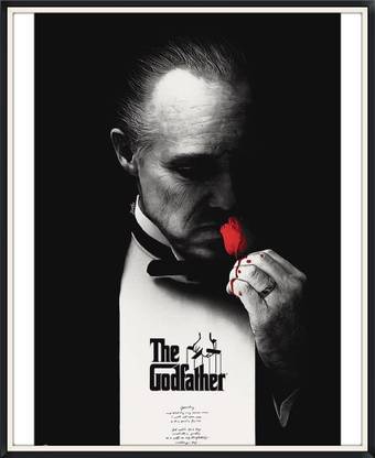 The Godfather Movie Poster Frame Marlon Brando Quality Photographic Paper