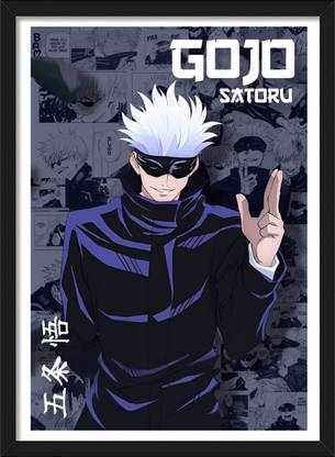 The Gojo Satoru x Manga Background | Jujutsu Kaisen Framed Posters | Anime Frames Paper Print