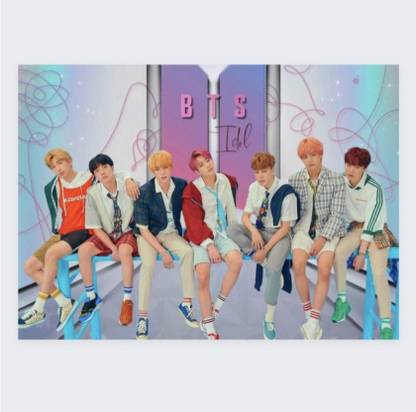 BTS Idol BTS ARMY 7 Members Self Adhesive Poster NON FRAMED Photographic Paper