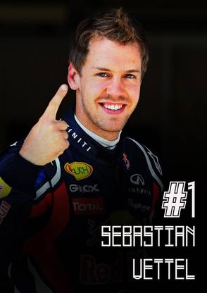 Poster Sebastian Vettel sl-14989 (Wall Poster, 13x19 Inches, Matte Paper, Multicolor) Fine Art Print