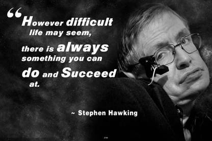 Poster Stephen Hawking (Large Print, 36x24 Inches, Banner Media, Multicolor) Fine Art Print