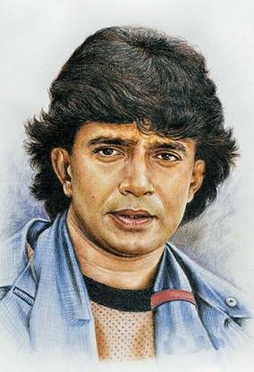 Poster Mithun Chakraborty Classic Photo (Large Print, 36x24 Inches, Banner Media, Multicolor) Fine Art Print