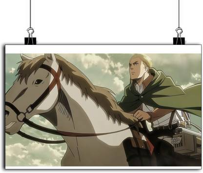 Erwin Smith Poster | Commander Erwin Smith Attack On Titan Poster | Attack On Titan Erwin Smith Posters | Commander Erwin Wall Poster Paper Print