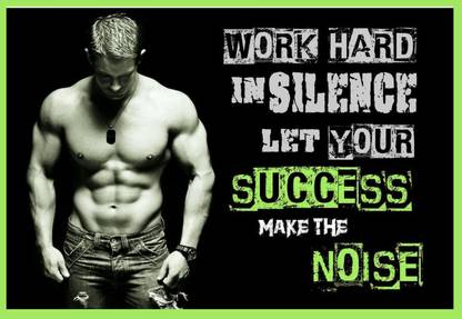 Poster Work Hard Inspirational Quotes sl-18576 (Large Poster, 36x24 Inches, Banner Media) Fine Art Print