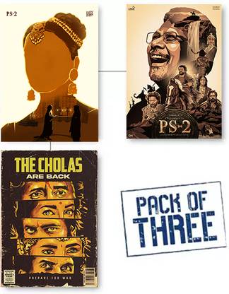 ponniyin selvan 2 | 3 Unframed Tribute Poster Combo Photographic Paper
