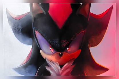 Shadow The Hedgehog Sonic The Hedgehog Movie Sonic Black Sonic Matte Finish Poster Paper Print