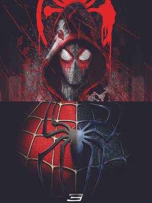 (Pack of 2)Spider-Sense Splendor: Thrilling Spider-Man Poster Art: on US Imported Paper (Unframed) With 3M Orginal Double Side Tape for Easily Stick Photographic Paper