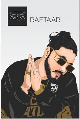 Raftaar Poster | Rapper Raftaar Poster punjabi singer poster Fine Art Print