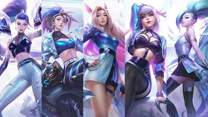 k da kda seraphine league of legends seraphine evelynn wallpaper Paper Print