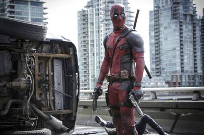 Poster Movie Deadpool Large Poster sl-8547 (Large Print, 36x24 Inches, Banner Media, Multicolor) Fine Art Print