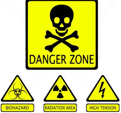 Poster Danger Zone sl-14225 (LARGE Poster, 36x24 Inches, Banner Media, Multicolor) Fine Art Print