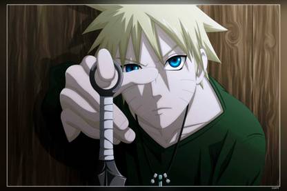 Blue Eyes Naruto Shippuden Kunai Anime Anime Boys Naruto Uzumaki X Anime Naruto Matte Finish Poster Paper Print