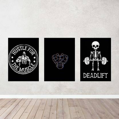 Set of 3 Aesthetic Anime Gym Poster Printed on 180 Gsm Paper Photographic Paper