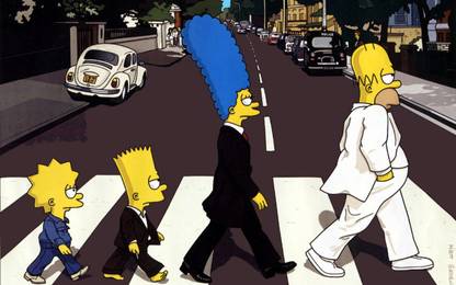 Poster Tv Show The Simpsons Lisa Simpson Bart Simpson Marge Simpson Homer Simpson Large Poster sl-9234 (Large Print, 36x24 Inches, Banner Media, Multicolor) Fine Art Print