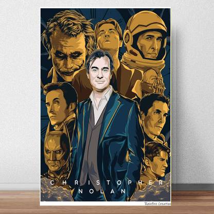 Christopher Nolan Poster 12 X 18 Inch (Multicolor) Paper Print