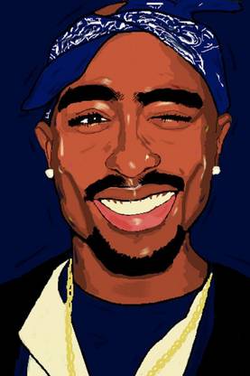 Tupac Shakur Poster for Room Wall Decoration, Size - 12 X 18 inches || VE EB ART 11224 Paper Print