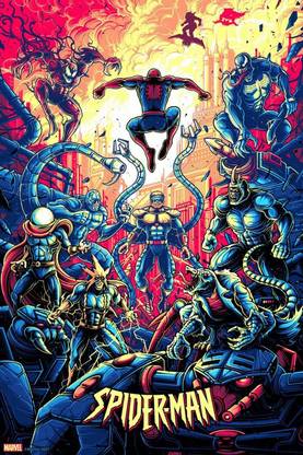 Superhero Cartoon Poster for Room Wall Decoration, Size - 12 X 18 inches || VE EB ART 3491 Paper Print