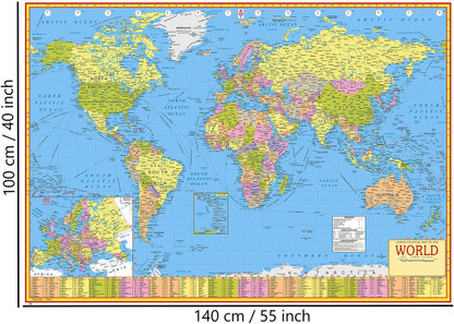 World Political Map 140 cm x - Large World Political Map 1 Hivex Publication Original Imagqzygwkebybzn