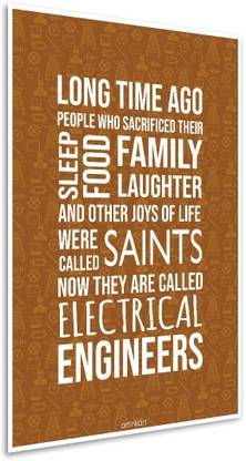 Motivational Poster for Students Room and Office Electrical Engineer Print -Photographic Paper (12inchx18 inch, Unframed) Photographic Paper