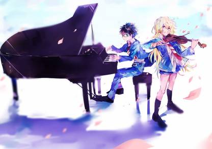 Poster Anime Your Lie In April Kaori Miyazono sl11573 (Wall Poster, 13x19 Inches, Multicolor) Fine Art Print