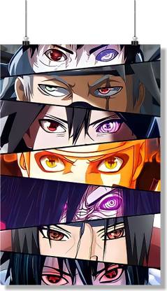 Naruto All Eyes Paper Print