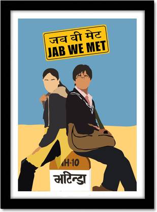 Jab We Met Framed Poster for Room & Office(10x13 inch,Framed) Paper Print