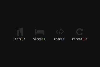 Eat, Sleep, Code, and Repeat Programming Black Poster, Hacking Poster, Hacker Poster, Black Hat Hacker, Computer Geek (12x18in) High-Quality Frameless Wall Poster for Home Decoration, Room Decoration Peel & Paste the Poster on Wall 300g Gloss Laminated Poster, Wallpaper for Youtube Background Photographic Paper