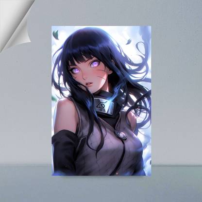 VIRGIN ART | HINATA HYUGA | BYAKUGAN EYE | NARUTO SHIPPUDIN | 300 GSM A4 FRAMED POSTER FOR WALL Photographic Paper