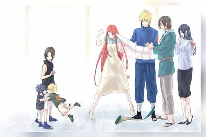 Itachi Uchiha Minato Namikaze Naruto Uzumaki Kushina Uzumaki And Sasuke Uchiha Matte Finish Poster Paper Print