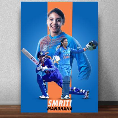 Smriti Mandhana Poster for Room (Matte paper 300 GSM, 13 X 19 Inches, Multi-coloured, Lata Mangeshkar) Paper Print