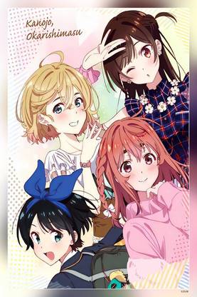 Anime Girls Kanojo Okarishimasu Rent A Girlfriend Ruka Sarashina Mizuhara Chizuru Matte Finish Poster Paper Print