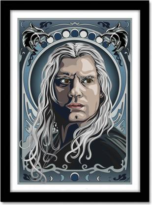 Geralt of Rivia-The Witcher Series Framed Poster With Acrylic Sheet For Room & Office Paper Print