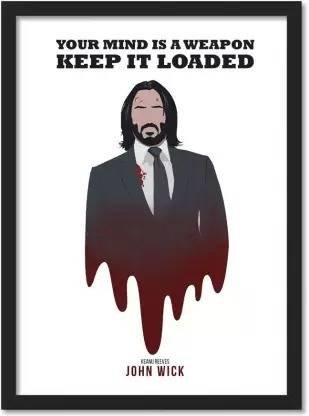 John Wick Minimal Art Poster for Room & Office(12x14 inch,) Paper Print (14 inch X 12 inch) Paper Print