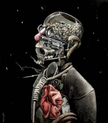 Surreal Psychedelic Artwork Hd Matte Finish Poster Paper Print