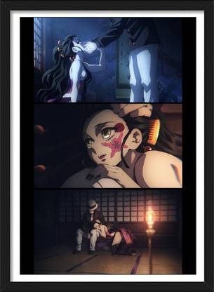 Muzan Kibutsuji x Daki | Demon Slayer Framed Poster | Anime Framed Posters Paper Print