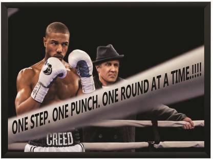 Creed Movie Rocky Balboa Motivational Inspirational Quote Wall Poster With Frame A4 Size Photographic Paper