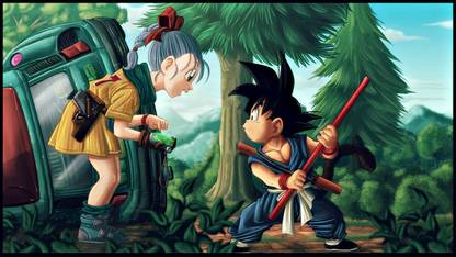 Poster Bulma Dragon Ball Z Goku Oolong Puar Yamcha sl-16970 (Wall Poster, 13x19 Inches, Matte Paper) Fine Art Print