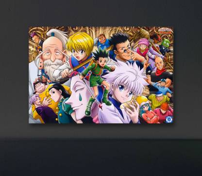 HUNTER X HUNTER I GON,KILLUA,KURAPIKA,LEORIO,HISOKA etc , 300GSM POSTER I A3 FRAME 3D Poster