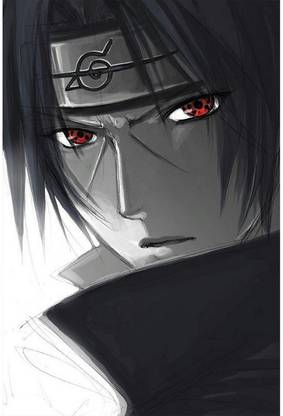 Itachi pencil sketch wall poster REDCLOUD Paper Print