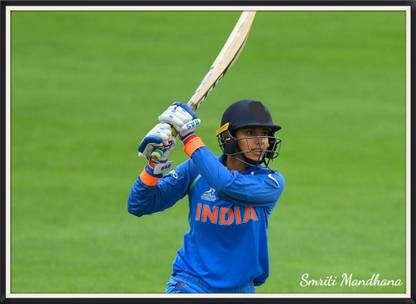 Smriti Mandhana Indian Cricketer Poster Framed High Quality Photographic Paper