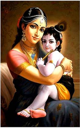 nand gopal with yashoda maiyaa for wall poster Fine Art Print