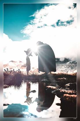 Luffy E Shanks Art Anime Chapeu De Palha Digital Art Monkey D Luffy Mugwiara One Piece Matte Finish Poster Paper Print