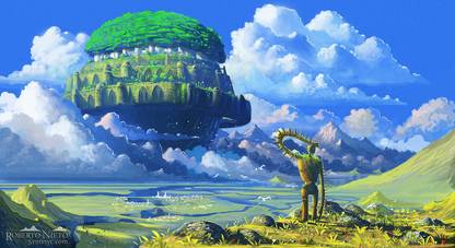 Laputa Castle In The Sky Studio Ghibli Laputa Robot Syntetyc Wi Matte Finish Poster Paper Print
