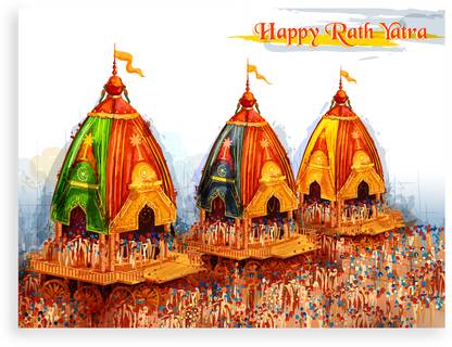 Hindu God Jagannath Ji Rath Yatra Special Photo Poster With Uv Textured 054 Fine Art Print