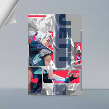 VIRGIN ART | JETT AN VALORANT AGENT | DUELIST | VALORANT | GAME | 300 GSM A4 FRAMED POSTER FOR WALL Photographic Paper