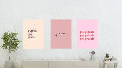 Set of 3 Aesthetic Motivational Wallpaper Printed on 180 Gsm Paper Photographic Paper