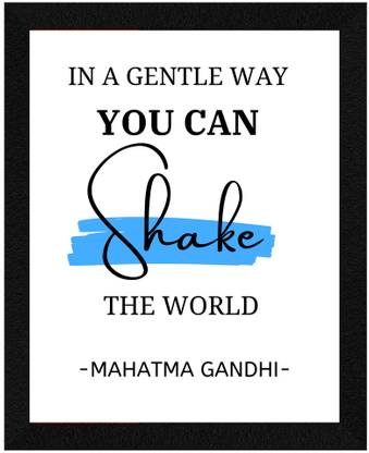 Inspirational quotes Wall Art for Office Decoration, Mahatma Gandhi Quotes, Poster, Motivational Frames,activists, educators, Gift,Peace-inspired, under 300 (9 x11 inch, Framed) Photographic Paper