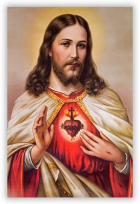 God Jesus Christ Hindu God Digital Photo Poster With Uv Textured S098 Fine Art Print